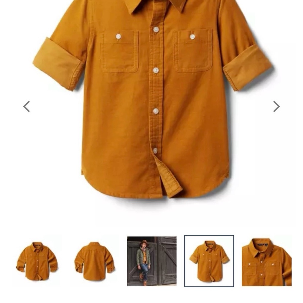Janie and Jack Golden Button-Down Shirt